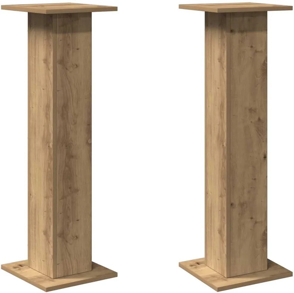 vidaXL Suporturi difuzoare, 2 buc., stejar artizanal, 30x30x95cm, lemn