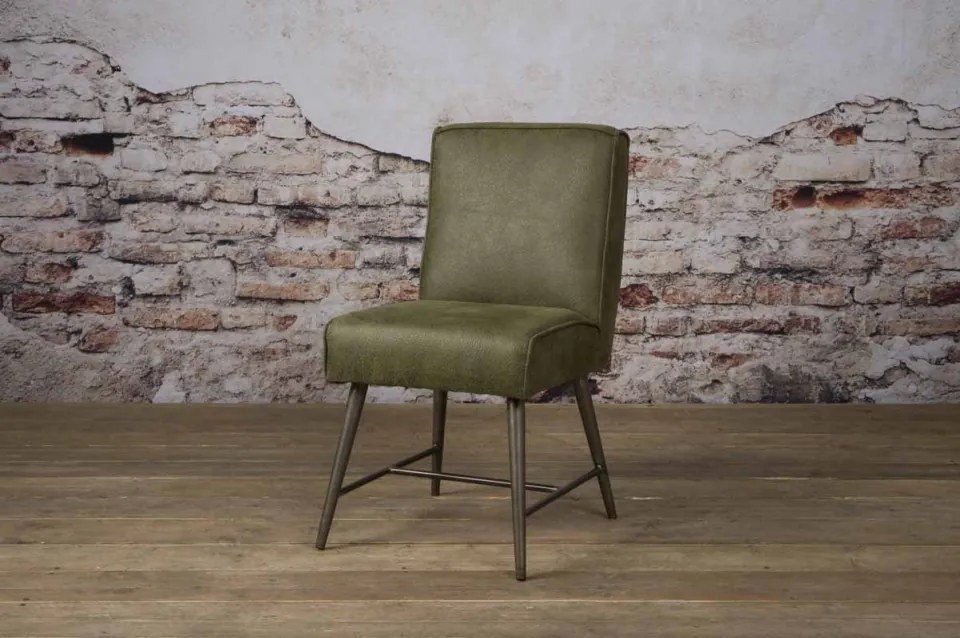 Scaun piele artificiala Belmonte verde deschis