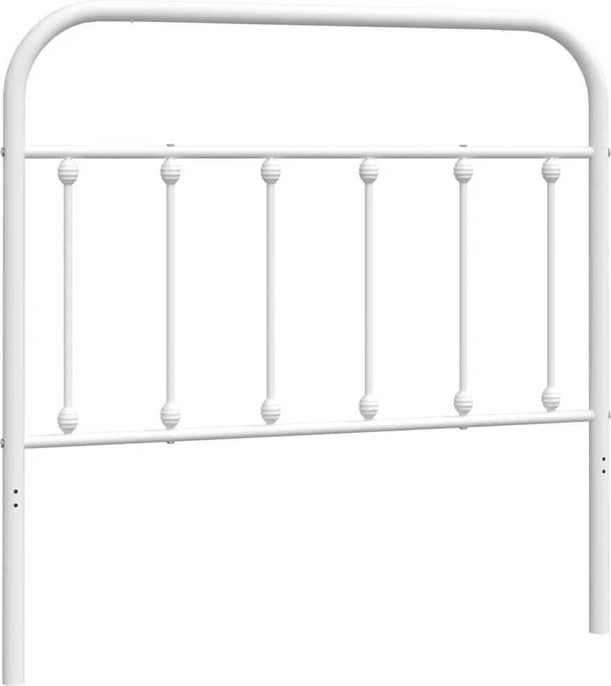 vidaXL Tăblie de pat de schimb metalică, alb, 100 cm