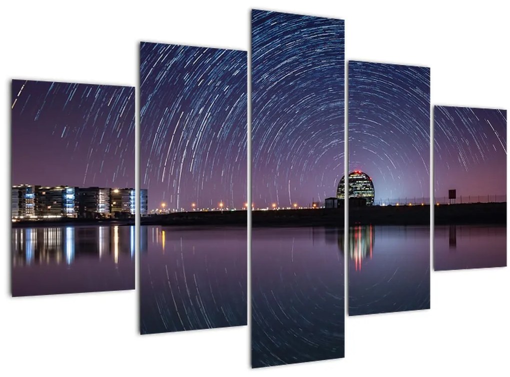Tablou cu cerul nocturn și stele (150x105 cm)