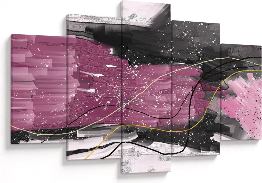 Tablou - Abstracție roz-roșu (150x105 cm)