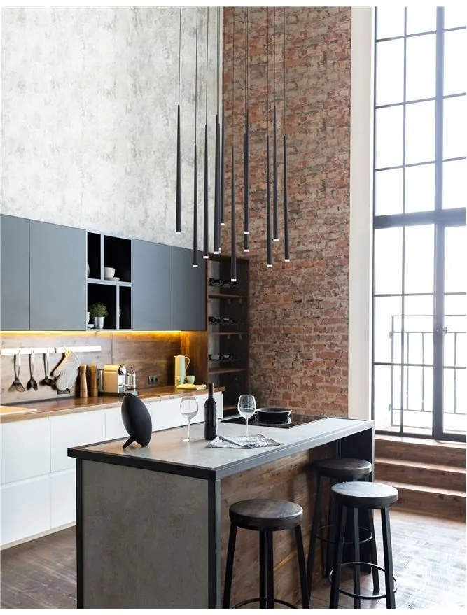 Lustra cu 12 pendule LED design modern Giono NVL-9601012