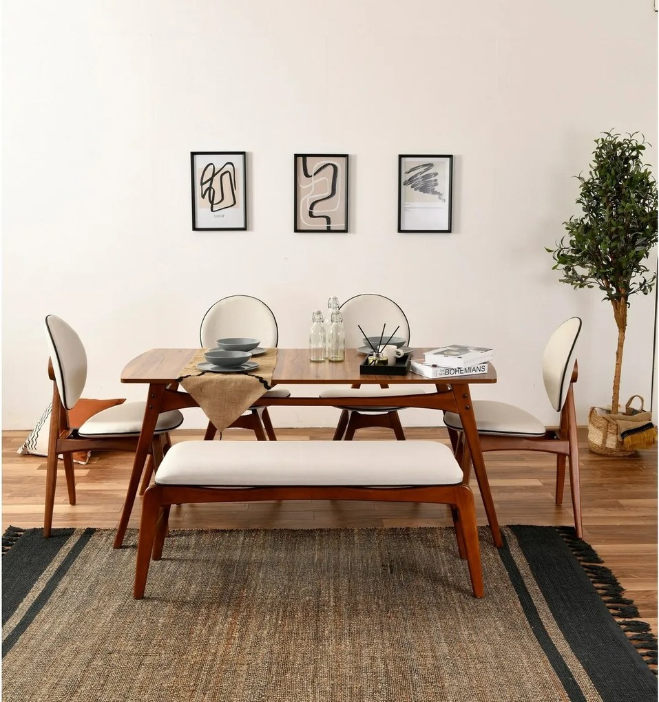 Set de masă Touch Walnut and Cream