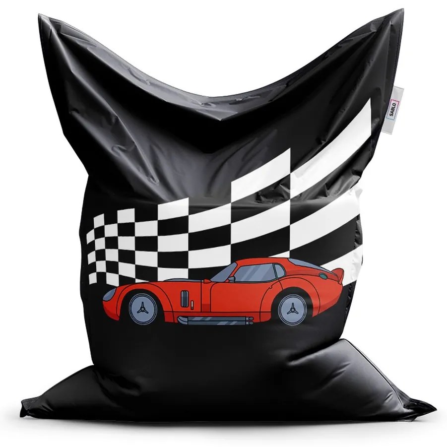 Sac de șezut Classic mașină de curse, negru / roșu
