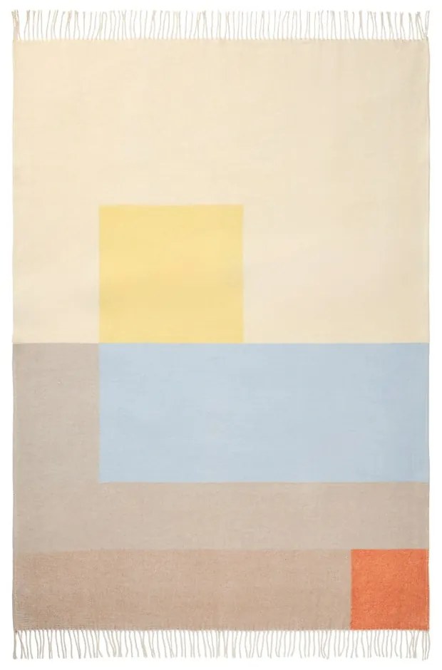 Pătură galbenă/albastră 125x190 cm Brick – Mette Ditmer Denmark