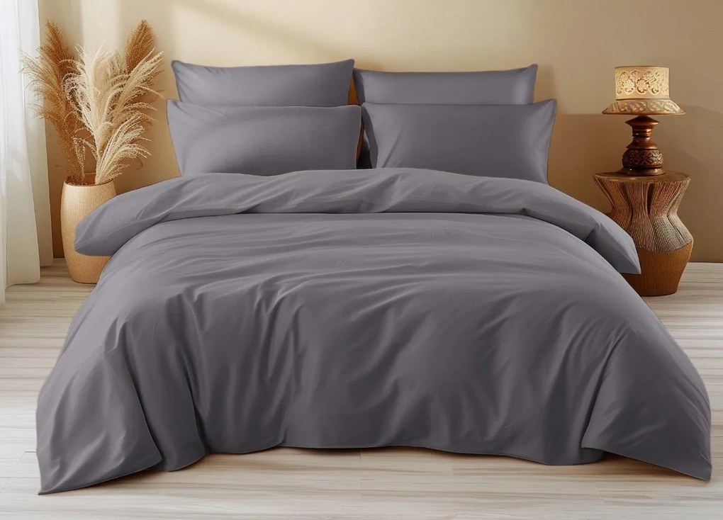 Lenjerie de pat din bumbac DENYX gri Dimensiune lenjerie de pat: 70 x 90 cm | 140 x 220 cm