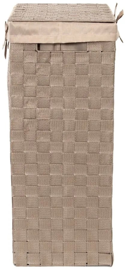 Coș de rufe cu capac Compactor Laundry Linen, înălțime 60 cm, maro