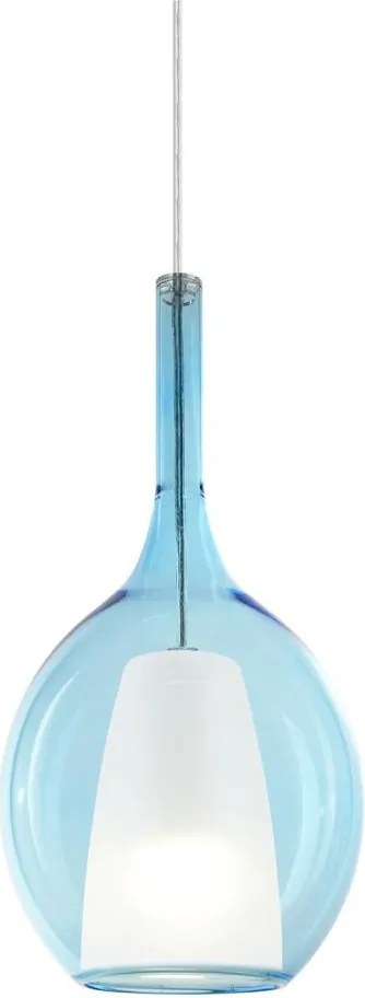 Ideal Lux - Pendul pe cablu KALIQUE 1xE27/42W/230V, Ø18 cm, albastru fumuriu