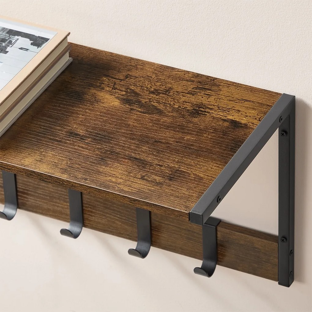 Set de rafturi de perete E1083 OLW, lemn vechi, 2buc.