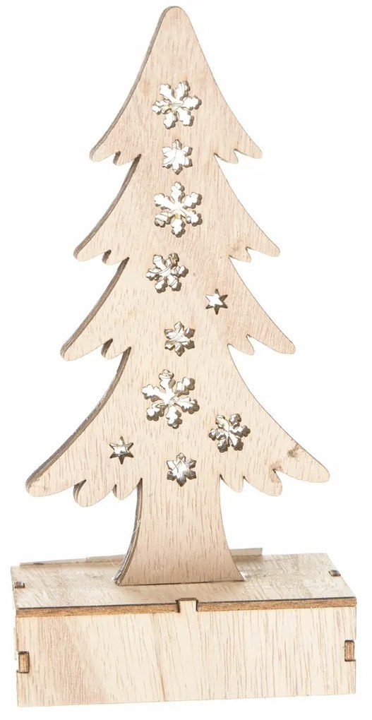 Brad de Crăciun luminos 18,5 cm, LED, natural