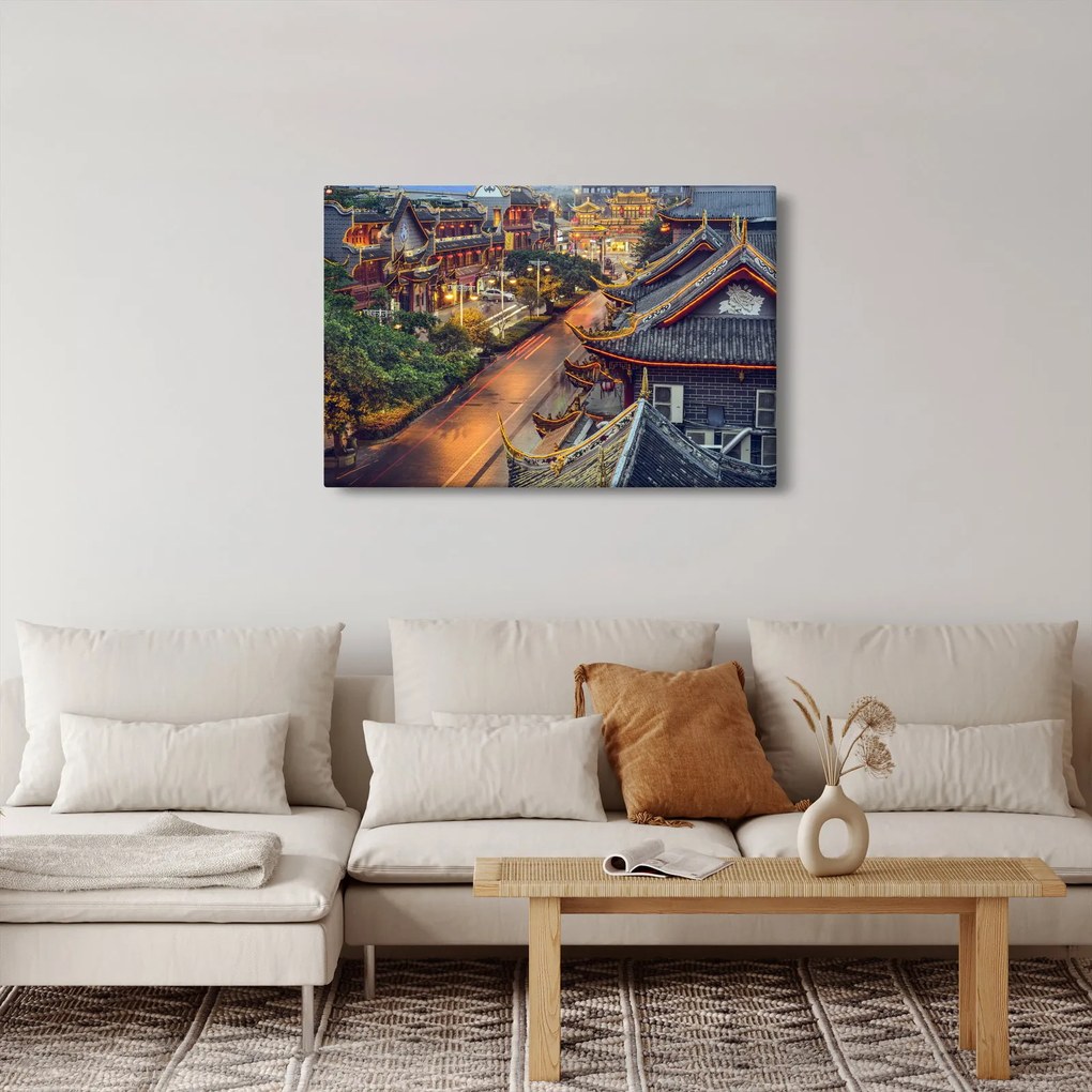 Tablou - Qintai Road, Chengdu, China (90x60 cm)