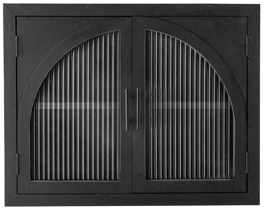Vitrină neagră din lemn de brad suspendată 62x49x23 cm Lario – Bloomingville
