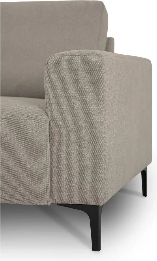 Colțar maro deschis cu tapițerie din chenille (cu colț pe partea stângă/cu șezlong) Fabian – Scandic