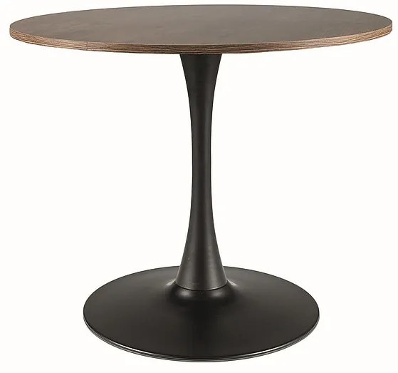 Masa rotunda Amadeo II nuc/negru mat - d90 x h76 cm