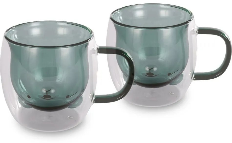 Lamart LT9127 Set 2 pahare Bear Vaso, 250 ml,verde