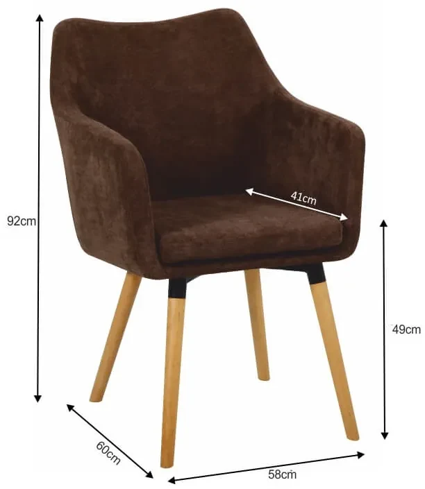 Zondo Scaun de sufragerie Danar (maro închis). 744857