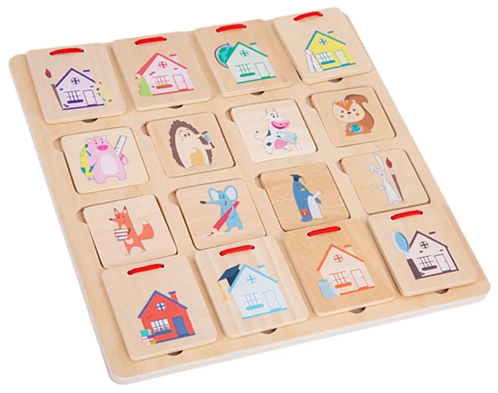 Unde s-a ascuns, un joc de logică din lemn cu deschidere