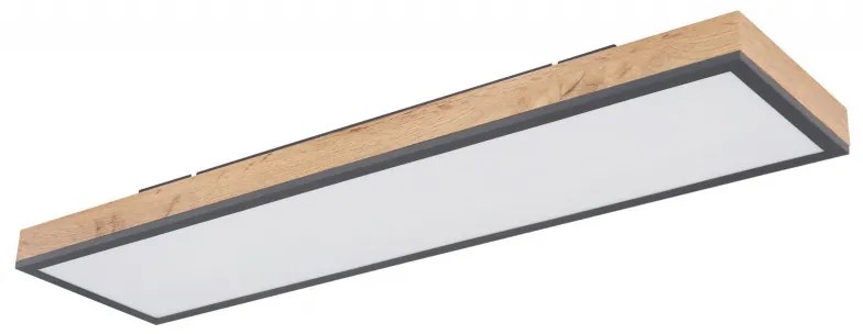 Plafoniera LED Doro 416080WD4, 24W, 1500lm, lumina calda, IP20, maro+crom, Globo Lighting