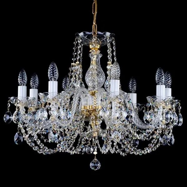 Candelabru cristal Bohemia 8 brate, diam.64cm ANDULA VIII. 230 CE