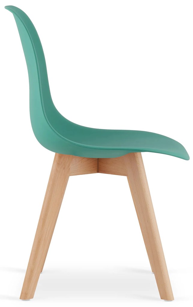 Scaun verde KITO cu picioare din fag