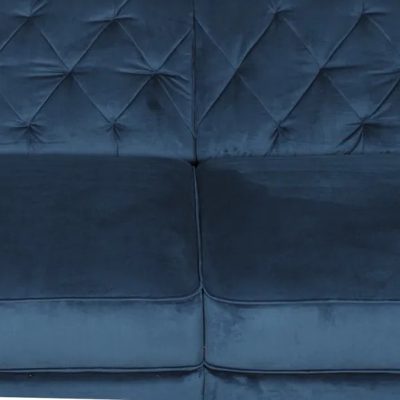 Canapea Retro, Dreapta, Albastru, 256 x 115 Cm