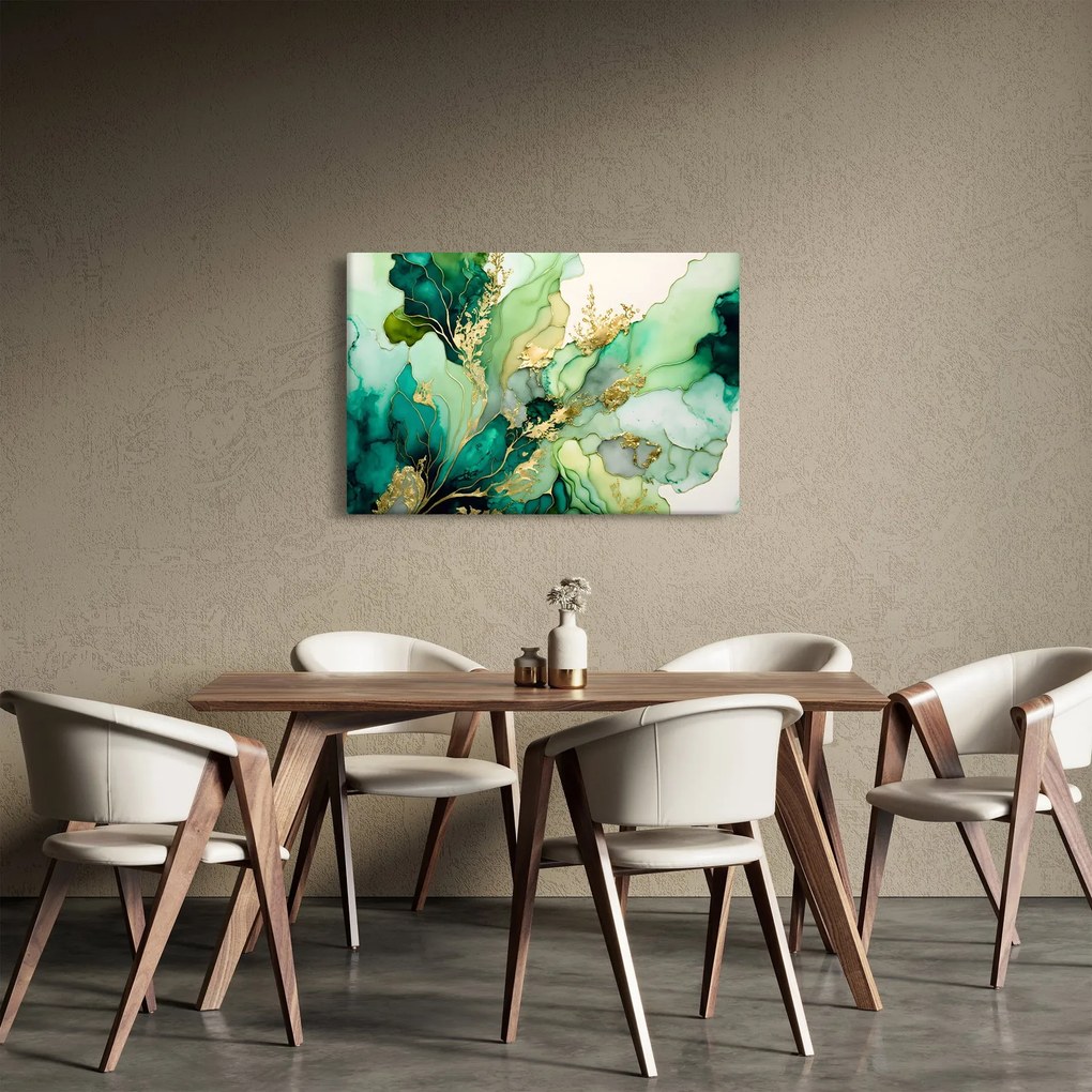 Tablou - Abstractizare verde (90x60 cm)