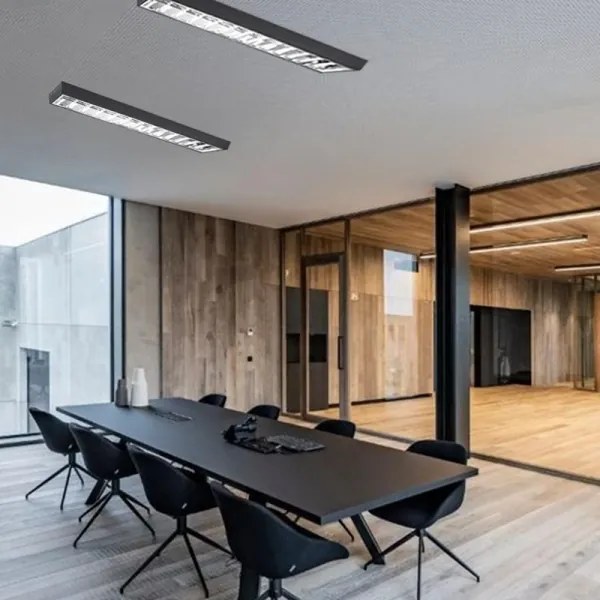 Corp de iluminat fluorescent 2xG13/18W/230V negru 120 cm