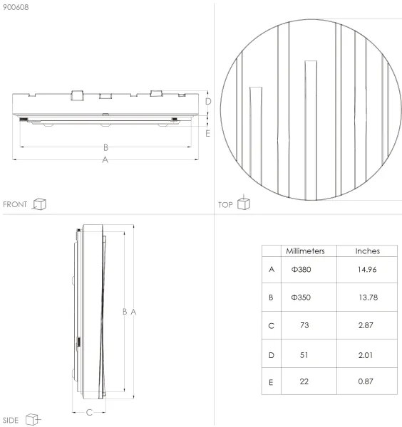 Plafonieră LED FERENTINO LED/19,5W/230V d. 38 cm Eglo 900608