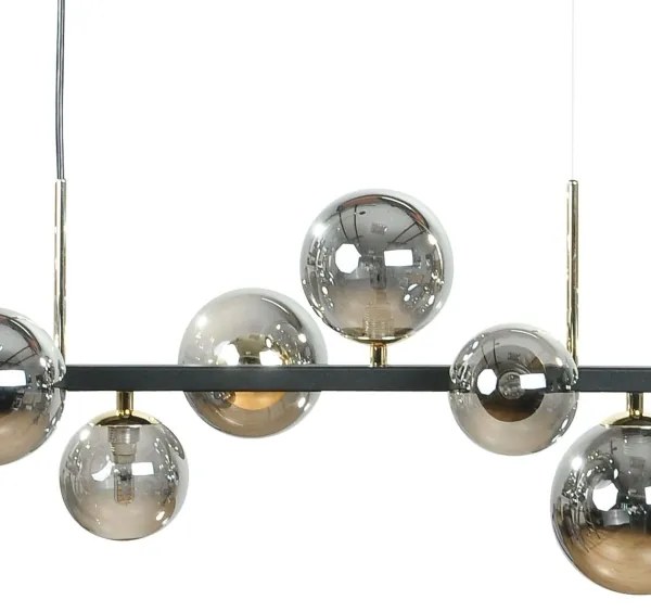 Zuma Line 1214 - Candelabru suspendat pe cablu SERENITY, 10 x G9/8W/230V, negru/fumuriu