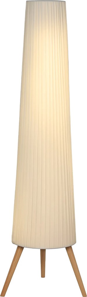 Lampă de podea HOMCOM cu trepied, întrerupător de picior și luminozitate reglabilă, 46x46x153 cm, albă | Aosom Romania