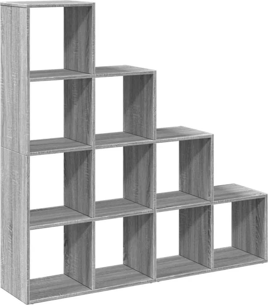 vidaXL Bibliotecă/separator cameră sonoma gri 131,5x29x131,5 cm lemn