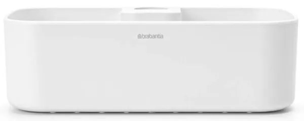 Organizator de duș Brabantia ReNew 1004187, 7.5x13.3x24.4 cm, Fund cu găuri de apă, Rezistent la coroziune, Alb