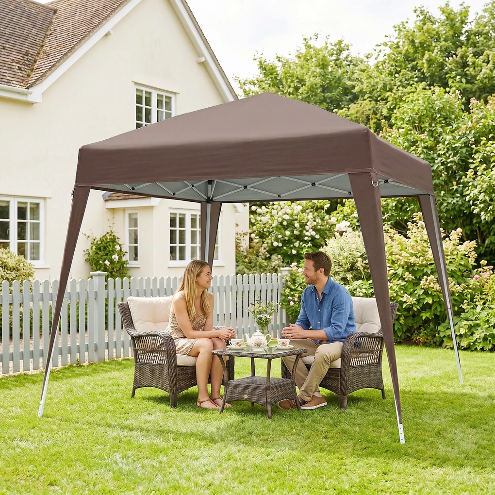 Outsunny Foisor Pliabil 2.4x2.4m, Foisor de Gradina Structura | Aosom Romania