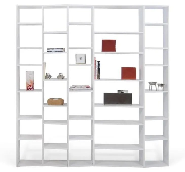 Bibliotecă albă 216x224 cm Valsa – TemaHome