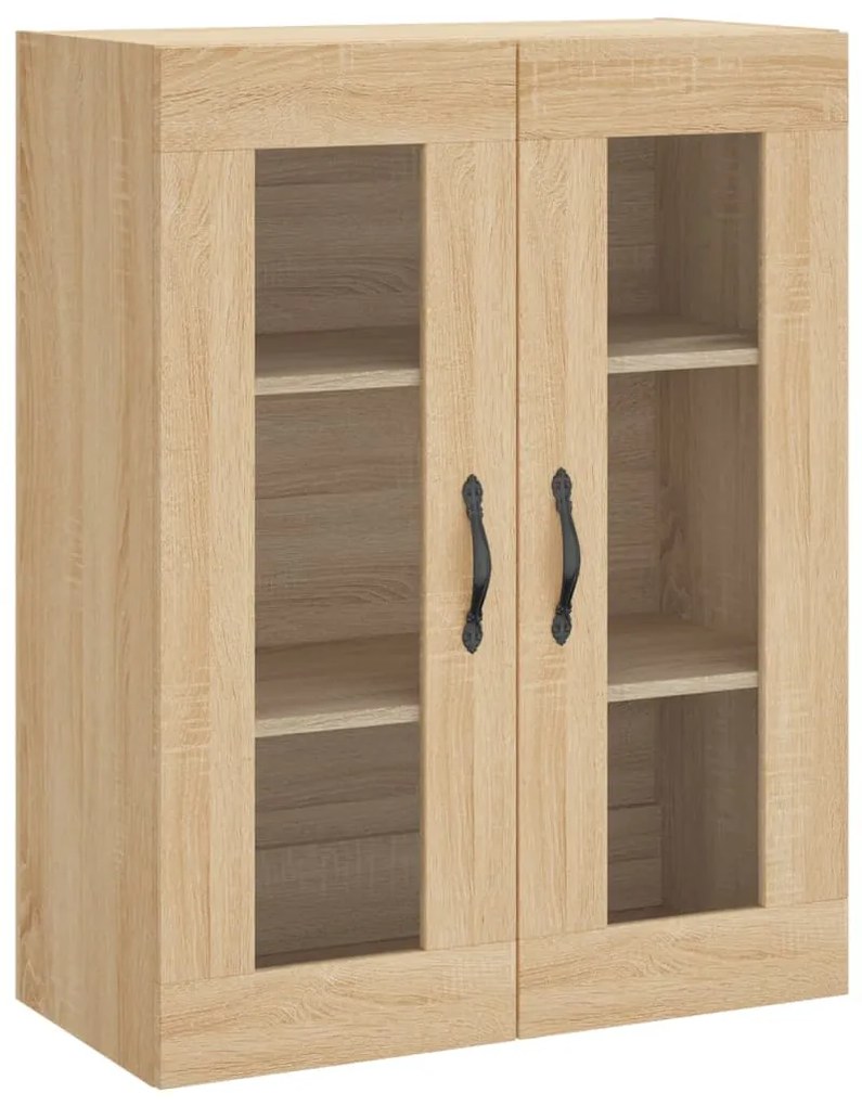 vidaXL Dulap TV pe perete stejar sonoma, 69,5x34x90 cm, lemn prelucrat