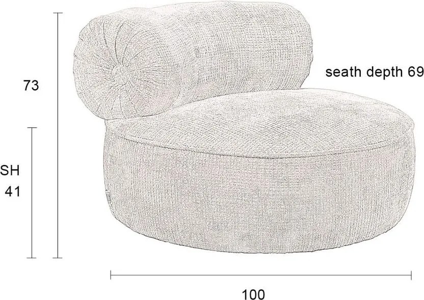 Fotoliu portocaliu Tilbury – Dutchbone