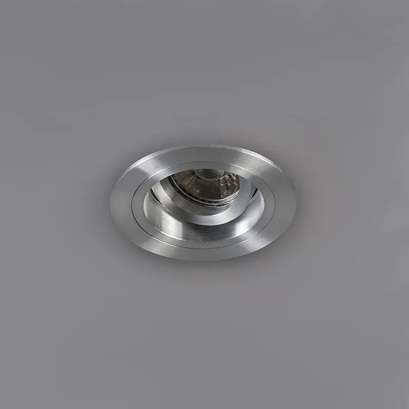 Set de 6 spoturi încastrate rotunde din aluminiu reglabile - Chuck