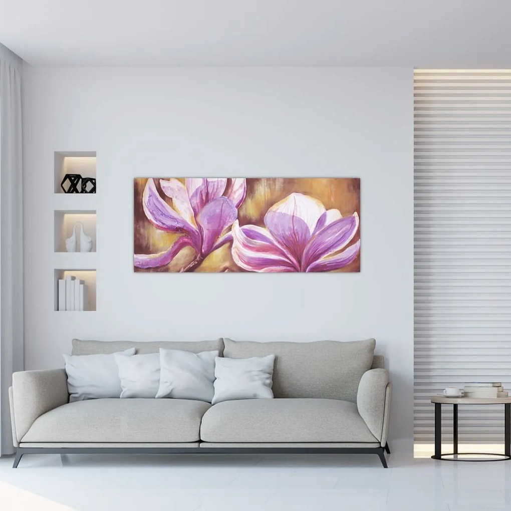 Tablou - Flori de magnolie (120x50 cm)
