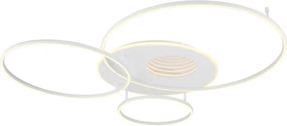 Globo 48466-70W-LED Plafonieră LED dimabilă INVERTINA 70W/230V 105x26,5 cm albă + telecomandă