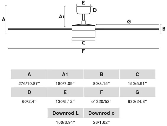 Ventilator LED dimabil FARO 34297-1TW RUDDER L LED/20W/230V 2700/4000/6500K + telecomandă