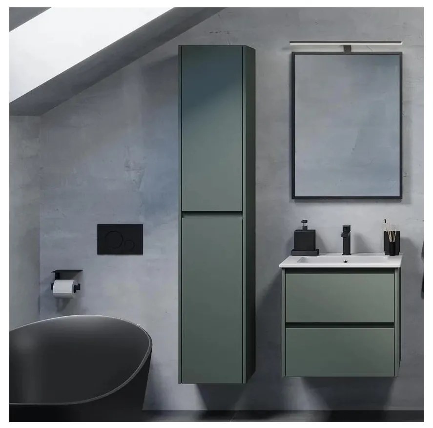 Dulap de baie MOLDE, 174 cm, verde