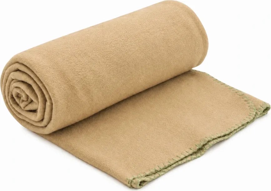 Patura fleece FLEORA, bejă Dimensiune: 200 x 220 cm