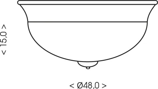Brilagi - Lampă de tavan FRESCO 3xE27/40W/230V Ø 48 cm maro