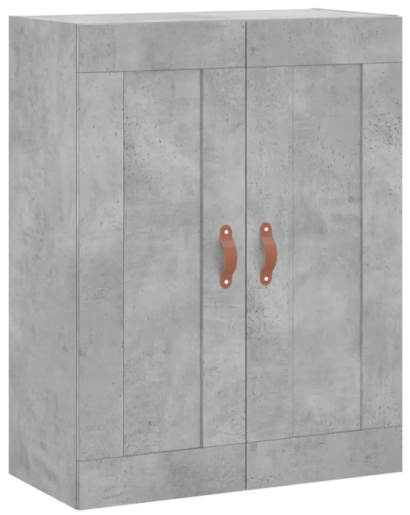 830360 vidaXL Dulap pe perete, gri beton, 69,5x34x90 cm, lemn prelucrat