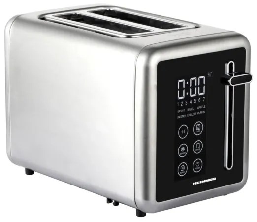 Heinner HTP-DD900BKSS - prăjitor de pâine digital, 900 W, 230 V, inox