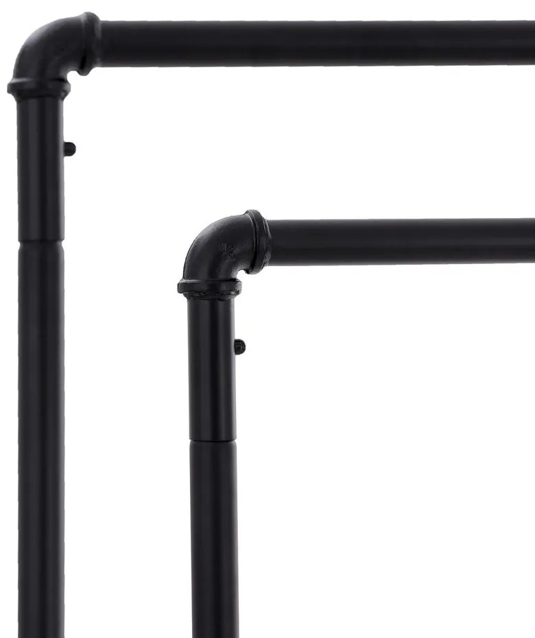 Suport dublu pentru haine RARE, țevi de apă, 100x59x162cm, negru SongmicsHome
