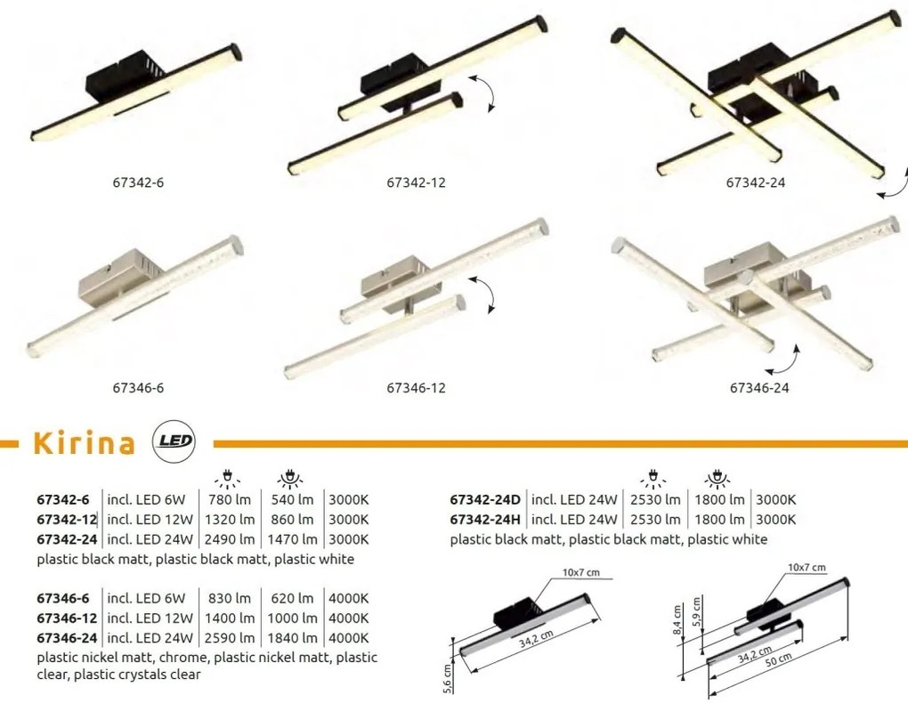 Lustra LED suspendata profile hexagonale KIRINA