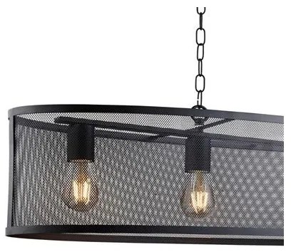 Searchlight - Lustră pe lanț FISHNET 4xE27/60W/230V negru
