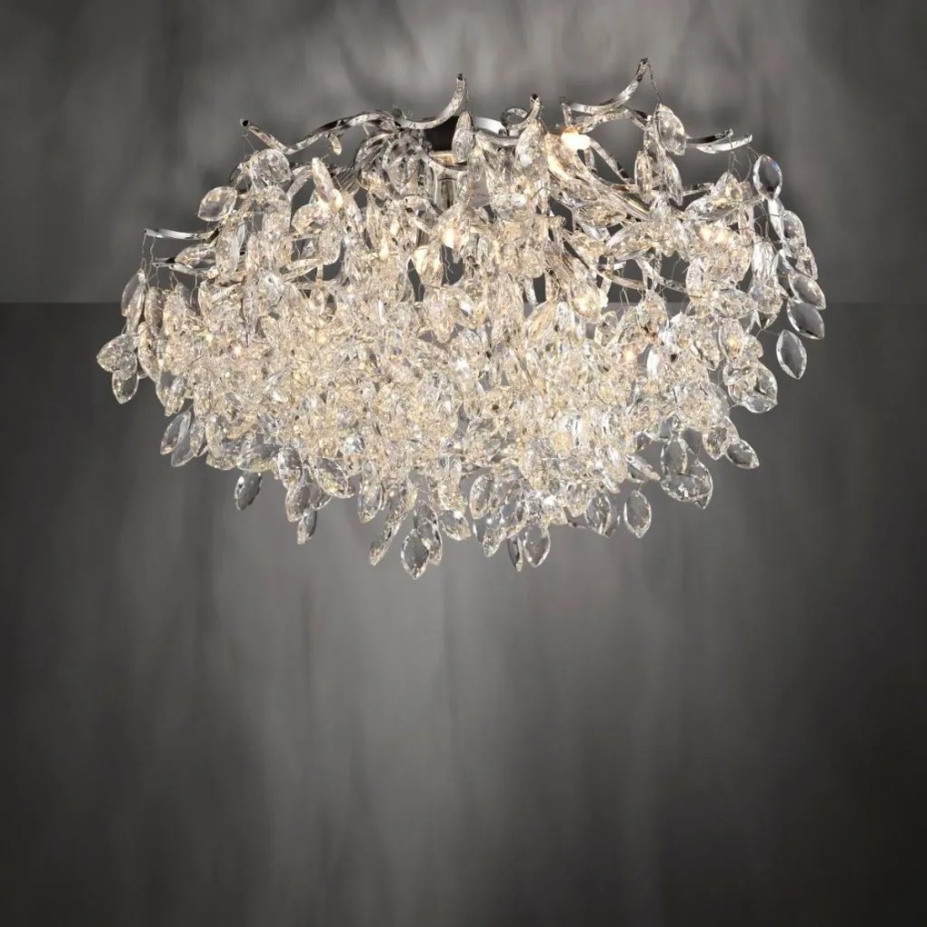 Lustra aplicata design magnific, crom, diametru 60cm, RICICLE