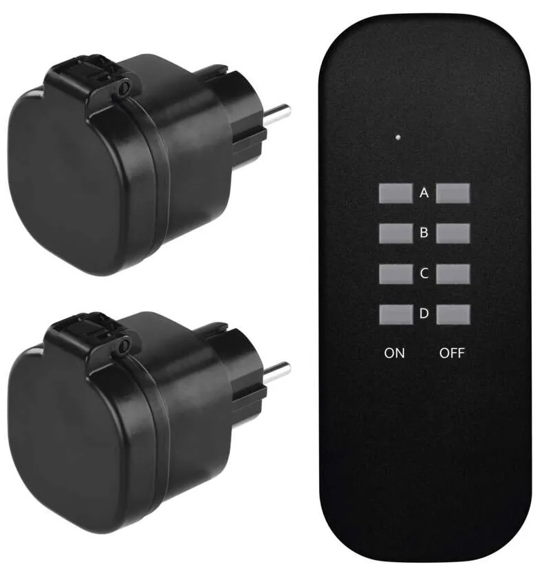Set 2 prize cu telecomanda, IP44, exterior, max 3000W, EMOS